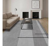 MCC Direct Short Pile Rectangular Vertical Pattern Rug Indoor Carpet Mat 6 sizes in Grey | Size: 60 cm x 110 cm MCC Direct Grey 60 cm x 110 cm