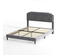 MCC Direct Velvet Upholstered Kingsize Bed Frame With Tufted Headboard Chelsey