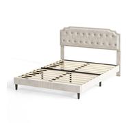 MCC Direct Velvet Upholstered Kingsize Bed Frame With Tufted Headboard Chelsey