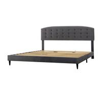 MCC Direct Velvet Upholstered Superking Bed Frame With Adjustable Headboard Cheyenne