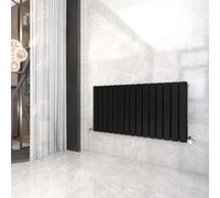 mcc direct Vertical Radiator Double Flat Panel 600 x 1020mm Designer Vertical Radiator (Black)