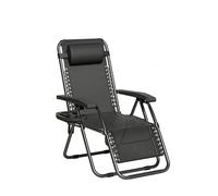 MCC Direct Zero Gravity Garden Recliner Chair Outdoor Sun Lounger in Black MCC Direct Black