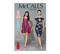 McCall's Patterns Misses Dresses Sewing Pattern, Paper, Multicoloured, A5 (6-8-10-12-14)