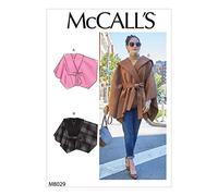 McCalls Sewing Pattern M8029Y Misses' Capes & Belt Size XS-S-M, Paper, Various Colours