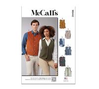 MCCALLS M8442A Misses' and Men's Lined Vests A (XS-S-M-L-XL)