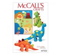 McCall's Childrens Easy Sewing Pattern 7553 Dinosaur Plush Toys & Applique Quilt