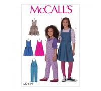 McCall's Girls Easy Sewing Pattern 7459 Pinafore Dresses & Dungaree Overalls