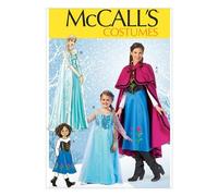 McCall's Girls Sewing Pattern 7000 Elsa Ice Princess Costumes