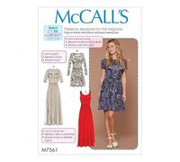 McCall's Ladies Easy Learn to Sew Sewing Pattern 7561 Jersey Knit Dresses
