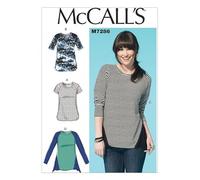 McCall's Ladies Easy Sewing Pattern 7286 Panelled Jersey Knit Tops