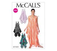 McCall's Ladies Easy Sewing Pattern 7402 Handkerchief Hem, Tent Dresses & Jumpsuit