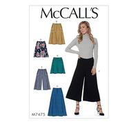 McCall's Ladies Easy Sewing Pattern 7475 Flared Skirts, Shorts & Culottes