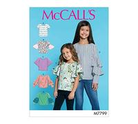 McCall's M7799, Sewing Pattern,Template, Paper, White, 7-8-10-12-14