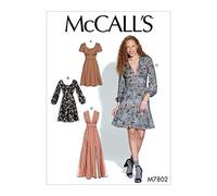 McCall's M7802, Sewing Pattern,Template, Paper, White, 6-8-10-12-14