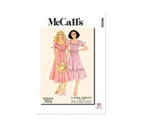 MCCALLS M8358A5 Misses' Vintage Wrap Dress by Laura Ashley A5(6-8-10-12-14)