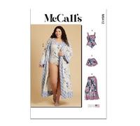 MCCALLS M8412W3 Women's Bodysuit, Robe, Shorts and Pants W3 (30W-32W-34W-36W-38W)