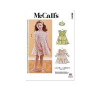 MCCALLS M8417A Children's Dress with Sleeve Variations and Headband by Laura Ashley A (3-4-5-6-7-8)