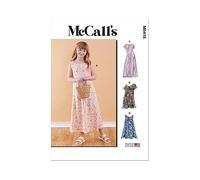 MCCALLS M8418A Girls' Dress in Two Lengths A (7-8-10-12-14-16)
