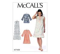 McCall's Pattern 7408 Y,Misses Tunic and Dresses,Sizes XSM-MED, Tissue, Multi-Colour, 17x0.5x0.07 cm