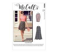 McCalls Pattern M8055E5 Misses' Straight or A-line Skirts in 7 Lengths E5 (14-16-18-20-22), Paper, Multicoloured
