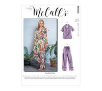 McCalls Pattern M8056B5 Misses' Robe, Belt, Tops, Shorts and Pants B5 (8-10-12-14-16), Various