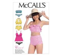 Mccall's Patterns 7168 A5 Sizes 6/8/10/12/14 Misses Swimsuits Tan