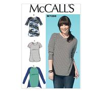 Mccall's Patterns 7286 Y Sizes X-Small - Medium Misses Tops Sewing Pattern, Multi-Colour