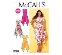 McCall's Patterns 7315, Misses Dresses Sewing Pattern, Sizes 6-14, Multicolor, A5 (6-8-10-12-14)