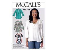 Mccall's Patterns 7357, Misses Tops,Sizes 14-22, Paper, E5 (14-16-18-20-22)