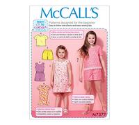 Mccall's Patterns 7377, Children's/Girls Tops,Dresses,Romper and Shorts,Sizes 3-6, CCE (3-4-5-6)