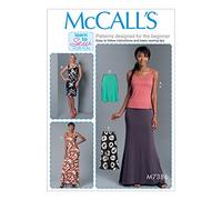 Mccall's Patterns 7386 Y,Misses Top,Dresses and Skirts,Sizes, Paper, Multicoloured, Y (XSM-SML-MED)
