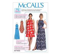 Mccall's Patterns 7405 ZZ Misses Dresses and Belt Sewing Pattern, Tissue, Multi-Colour, Sizes Large - 2X-Large