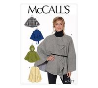 Mccall's Patterns 7477 Y,Misses Capes and Belt,Sizes XSM-MED, Tissue, Multi-Colour, 152 x 213 cm