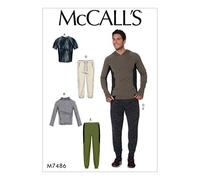 Mccall's Patterns 7486 XM,Men's Tops and Pants,Sizes S-L, Tissue, Multi-Colour, 91 x 152 cm