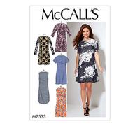 Mccall's Patterns 7533 RR,Misses/Women's Dresses,Sizes 18W-24W, Multi/colour