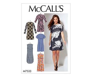 Mccall's Patterns 7533 RR,Misses/Women's Dresses,Sizes 18W-24W, Multi/colour
