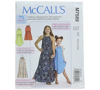 Mccall's Patterns 7589 CZ,Child/Girl's Dresses,Sizes MED-XLG, Tissue, Multi/Colour, 17 x 0.5 x 0.07 cm