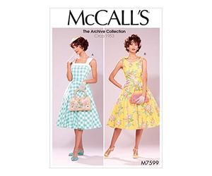 Mccall's Patterns 7599 A5 Misses Dresses, Multi-Colour, Size 6-14