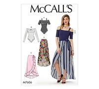 Mccall's Patterns 7606 ZZ Misses Bodysuits and Skirts, Multi-Colour, Large/2X-Large