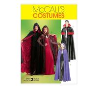 McCall's Patterns M4139 Misses'/ Men's/ Teen Boys' Lined and Unlined Cape Costumes, Pack of 1, White