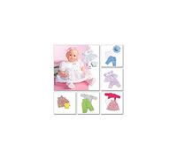 McCall's Patterns M4338 All Sizes Baby Doll Clothes, Pack of 1, White