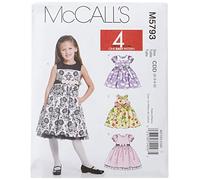 McCall's Patterns M5793 Size CDD 2-3-4-5 Children's/ Girls' Lined Dresses, Pack of 1, White