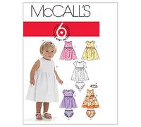 McCall's Patterns M6015 Infants' Lined Dresses, Panties and Headband, Pack of 1, White