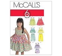 McCall's Patterns M6017 Size CB 1-2-3 Toddlers'/ Children's Tops, Dresses, Shorts and Pants, Pack of 1, White