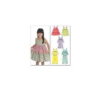 McCall's Patterns M6017 Size CF 4-5-6 Toddlers'/ Children's Tops, Dresses, Shorts and Pants, Pack of 1, White
