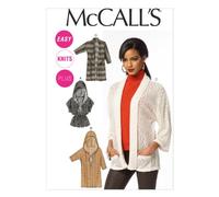McCall's Patterns M6802 RR 18W - 20W - 22W - 24W Misses' - Women's Cardigans, Pack of 1, White