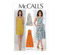 McCall's Patterns M7774 Misses' Dresses Sewing Pattern, Multicolor