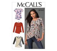 Mccall's Patterns MC7247E5 Sizes 14/16/18/20/22 Misses Tops