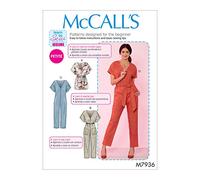 McCall's Patterns McCall's M7936Z Learn Women's Jumpsuit and Romper, Sizes L-XL Sewing Pattern, White