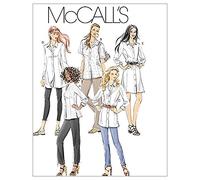McCall's Patterns Size RR M6124 18W-20W-22W-24W Misses'/ Miss Petite/ Women's/ Women's Petite Shirts in 3 Lengths, Pack of 1, White